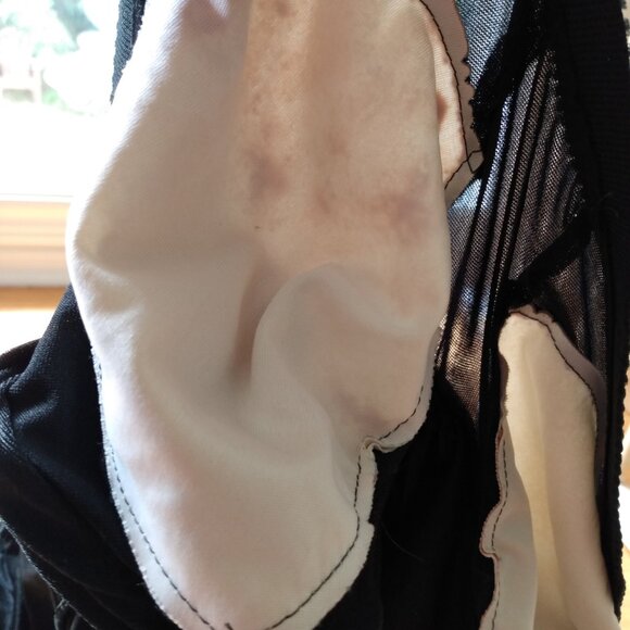 Vintage YSL Swimsuit Sz 14 Yves Saint Laurent Black Ruched 1 Piece Bathing Suit - Picture 14 of 16